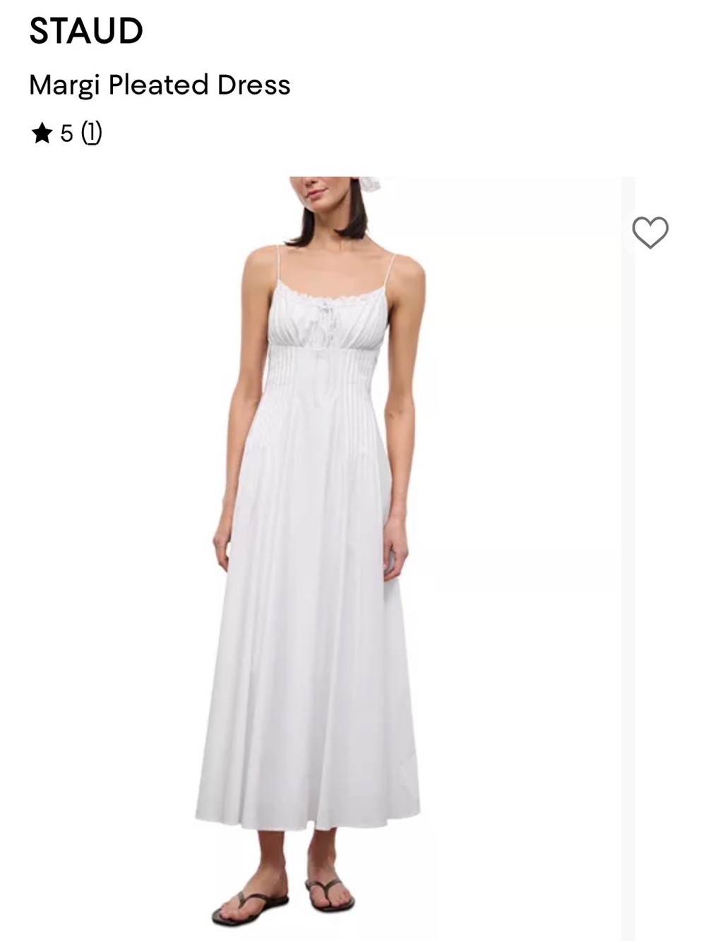 Staud Margi Dress, Size 6, White, NWT